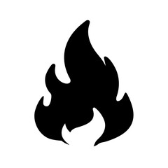 Black flame fire vector icon illustration design for burning hot energy graphic design element