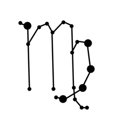 Horoscope icons astrology zodiac constellations vector icons set