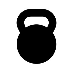 Kettlebell workout equipment for strength training and fitness, gym weight for exercise icon
