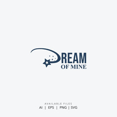 Dream of Mine Logo - Star and Swoosh Design