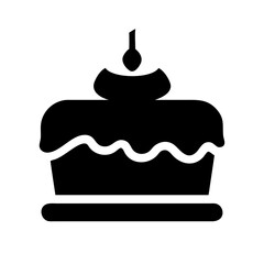 Cake dessert sweet bakery birthday party celebration food delicious gourmet pastry cupcake icon vector