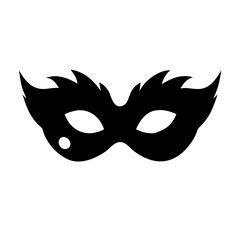 Black masquerade mask vector silhouette illustration for party costume festival carnival ball design