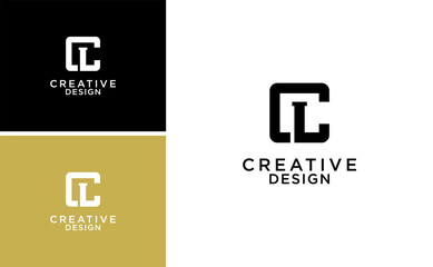 monogram initial Cl or LC logo design with simple creative vector template, monogram logo business geometric and abstract concept branding