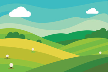 Fototapeta premium landscape with mountains and blue sky