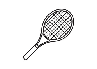 Tennis racket silhouette vector