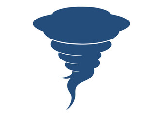 Tornado Touching Down in the Landscape Vector Illustration Violent Storm with Dark Sky and Wind