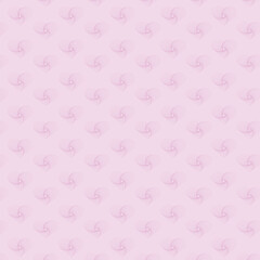 Geometric symmetrical pattern of hearts on a pink background