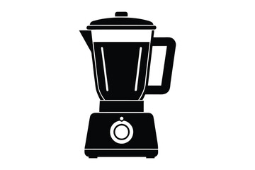 Electronic mixer blender silhouette vector icon on white background