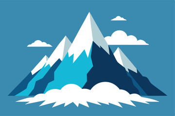 mountain landscape vector illustration