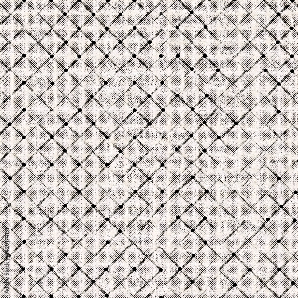 Poster grid pattern of intersecting lines with circular nodes abstract aesthetic decorative graphic texture