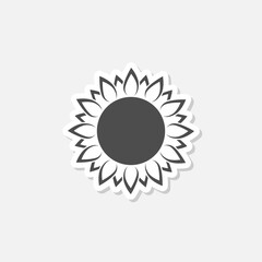Sunflower logo icon sticker isolated on gray background