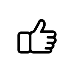 Obraz premium Hand Symbol Showing Approval Gesture Thumb Up Like Icon Positive Feedback Design Element Simple Form.