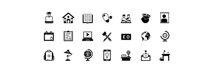 Online Learning & Education Icons