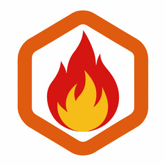 new stop fire sign and symbols vector icon with white background