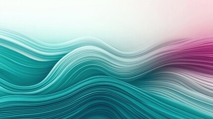 Abstract image showing flowing waves with teal and magenta tones