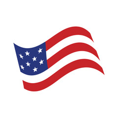 American Flag Waving Element