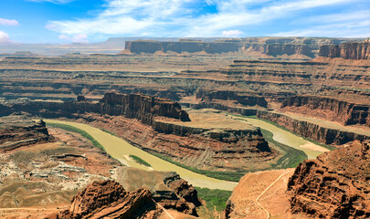 The winding Colorado River seen from Utah's Dead Horse Point State Park