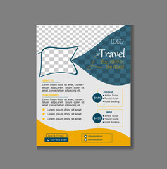 Creative travel and holiday social media post business flyer template.