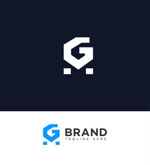 Modern Abstract Geometric G Letter Logo Brand Design