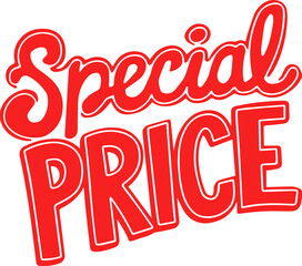 Fototapeta premium Special Price Red Lettering Offer.