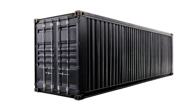 High Cube Container isolated on transparent background Png 