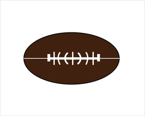 Vector drawing of American football on a white background