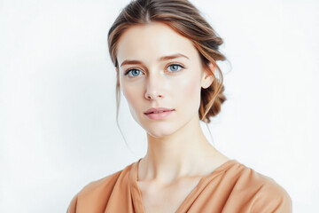 Fototapeta premium Beautiful Woman with Natural Beauty
