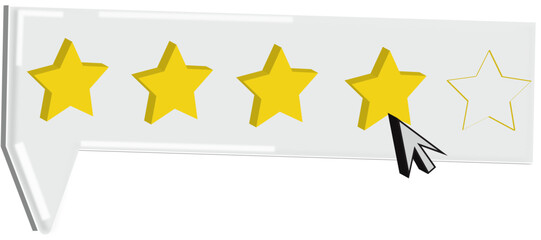 vector illustration of a 5 stars