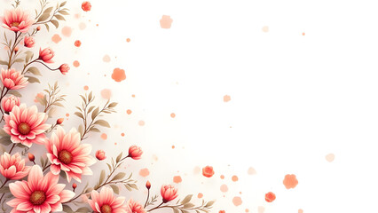 abstract background with flowers