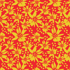 Vintage seamless floral pattern. Liberty style background of small mauve and lilac flowers. Small flowers scattered over a white background. Stock for printing on surfaces