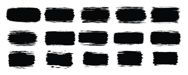 Black set paint, ink brush, brush strokes, brushes, lines, frames, box, grungy. Brush stroke.