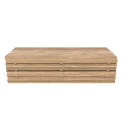 Lumber Stack, 3d illustration isolated on white background