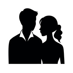 Romantic Couples Silhouette Vector Art
