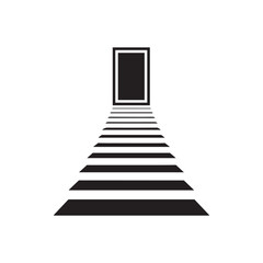 Doorway at the Top of Stairs – Black & White Design
