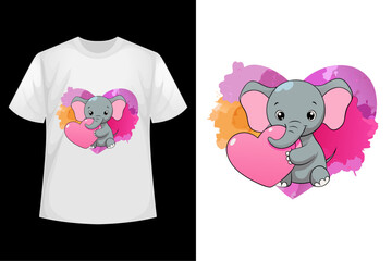 t shirt design with elephant