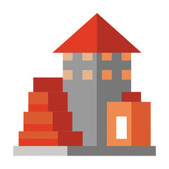 Building Material Icons Bricks Cement Wood