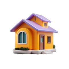 Home Icon 3D render  Cartoon plastic style icon