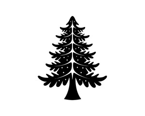 Obraz premium creative details Evergreen tree icon Vector Illustration 
