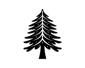 Fototapeta premium creative details Evergreen tree icon Vector Illustration 