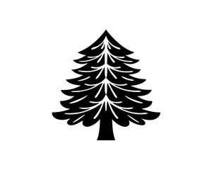 Obraz premium creative details Evergreen tree icon Vector Illustration 