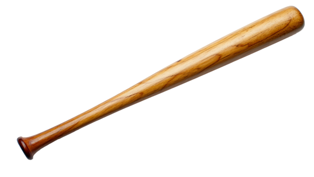 wooden baseball bat on transparent background PNG