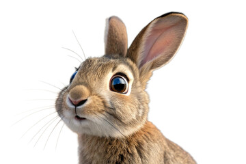 Obraz premium Adorable Cartoon Bunny Rabbit Face PNG Image
