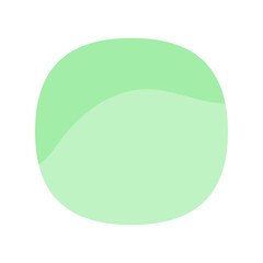 丸みがかわいい2色の緑色のスーパー楕円 - シンプルなデザインの背景や装飾の素材
