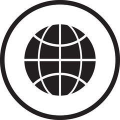 black global vector icon