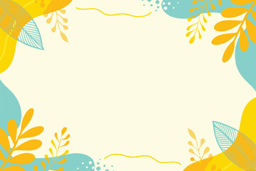 Obraz premium Elegant Decorative Frame with Colorful Leaves