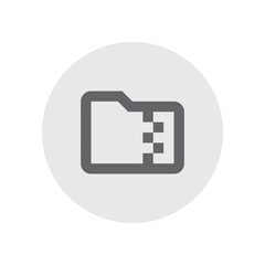 Fototapeta premium Folder Zip Outlined Icon