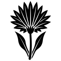 flowers Chicory silhouette vector illustrator 