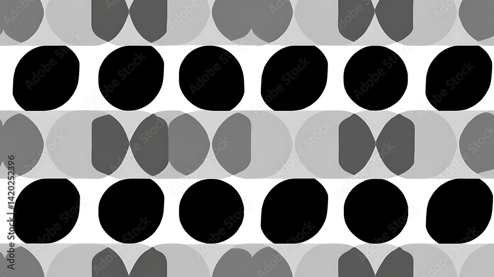 Poster repetitive circular pattern with abstract intersections graphic design visual art background image.