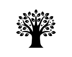 Fototapeta premium creative details Fantasy tree icon Vector Illustration 