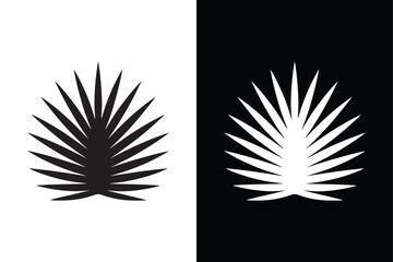 PalmLeaf icon vector on White Background ,Vector Art Illustration on white background.